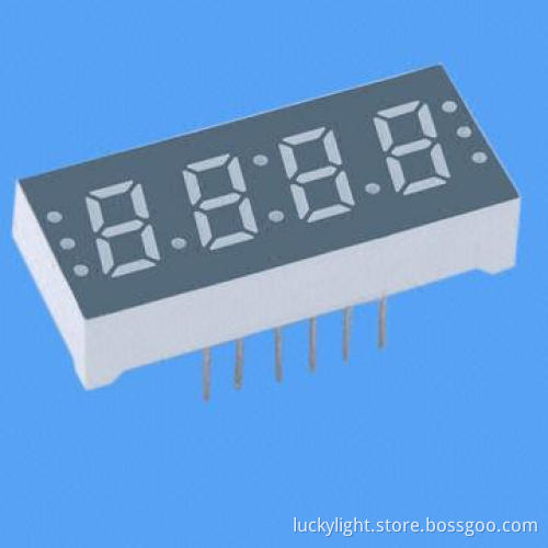 0.3-inch Four-digit Seven Segment LED Display, Yellow Green